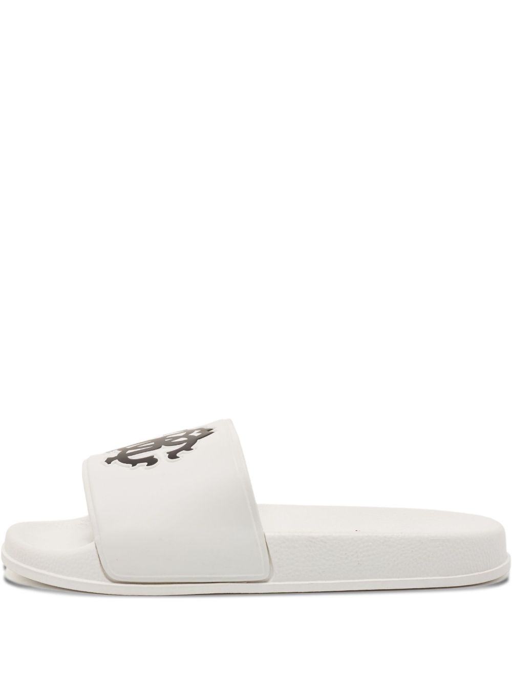 Logo-embellished slides - White