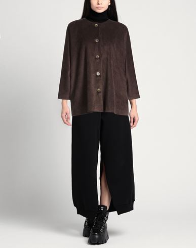 Woman Jacket Dark brown Size S/M Polyester, Nylon, Elastane