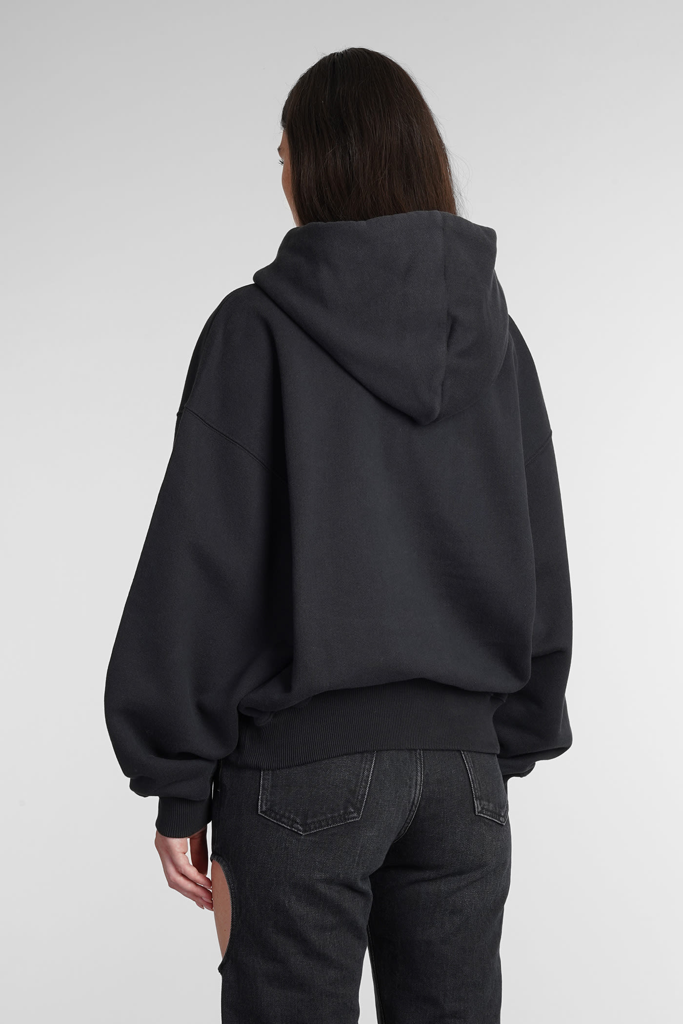 Sweatshirt In Black Cotton