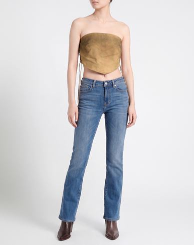 Woman Top Camel Size S Leather