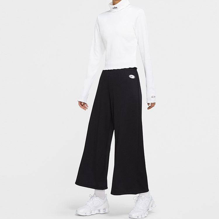(WMNS) Sportswear Ribbed Knitting Trousers Black