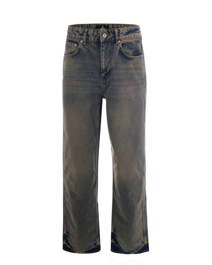 Blue Loose Mid Rise Jean