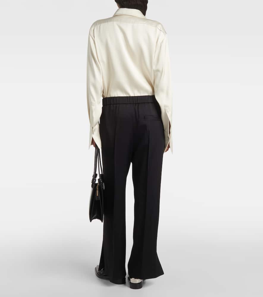 High-rise straight pants