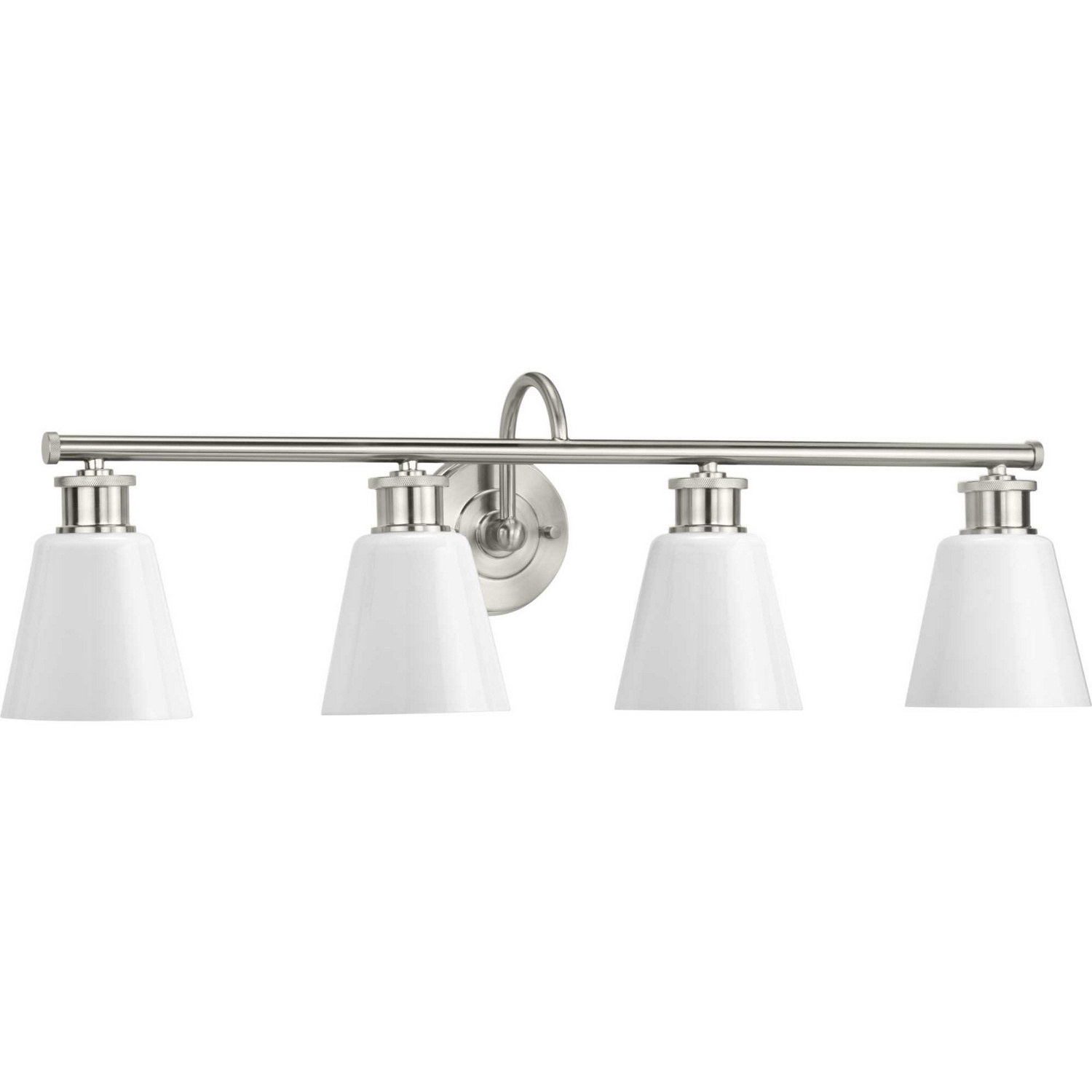 Brushed Nickel Four Light Bath Bracket from the Ashford Collection
