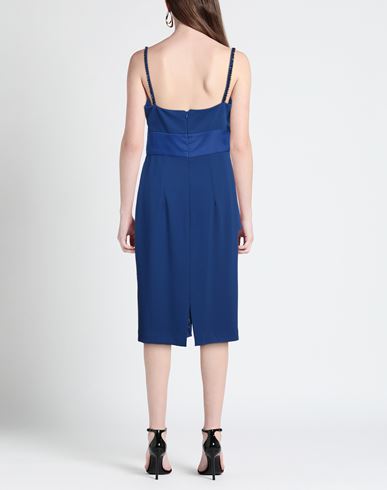 Woman Midi dress Bright blue Size 12 Polyester