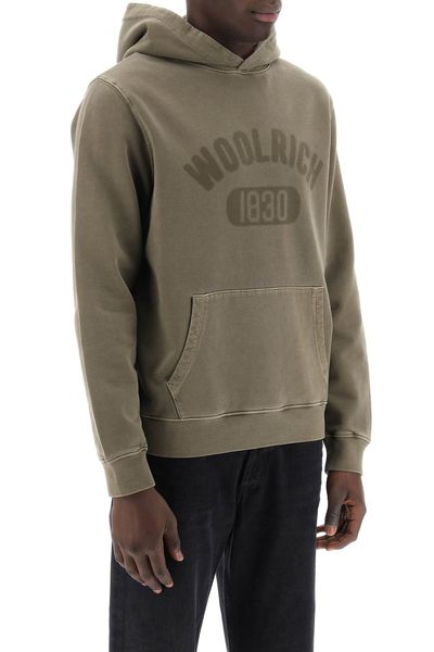 Woolrich Long Sleeved Logo Printed Hoodie
