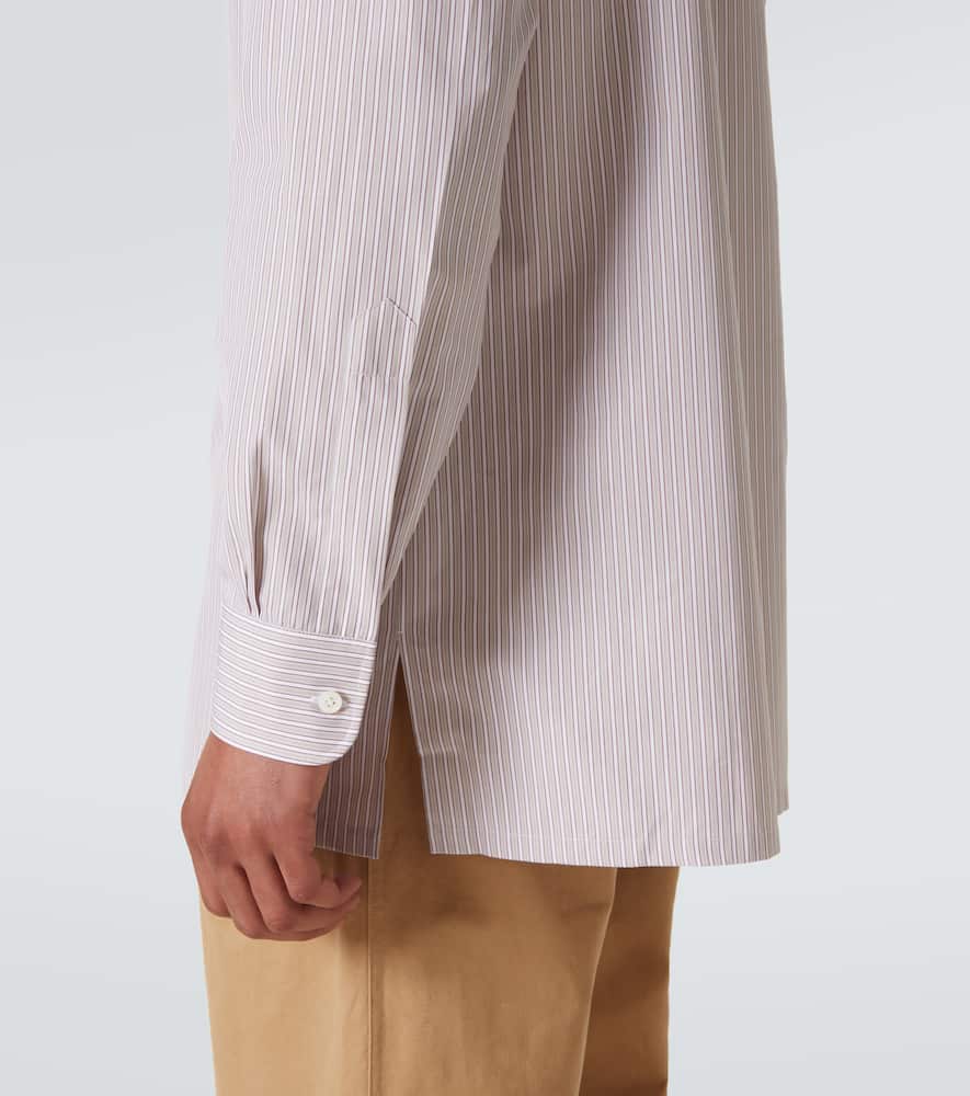 Striped cotton poplin shirt