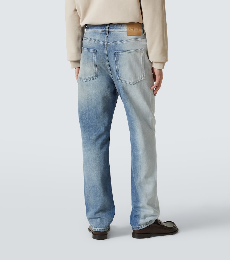 Faded straight jeans
