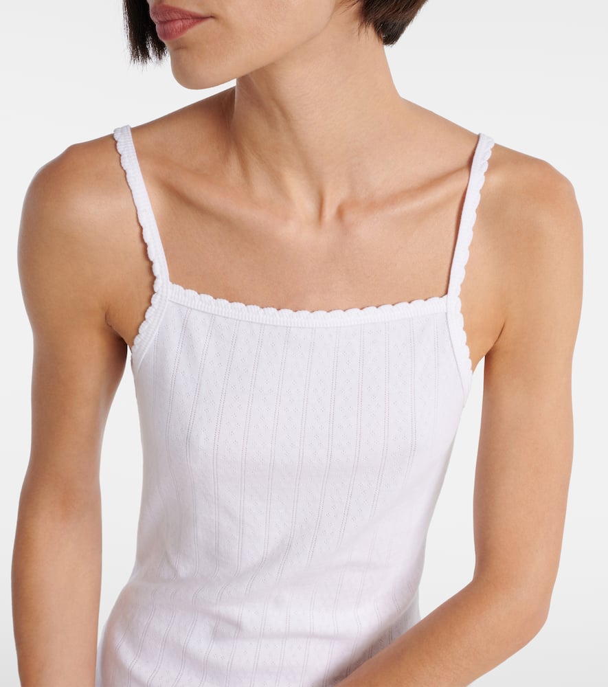 Pointelle cotton minidress