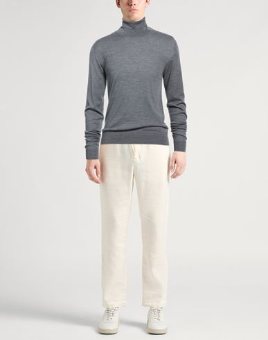 Selezione Man Turtleneck Grey Size L Merino Wool, Silk