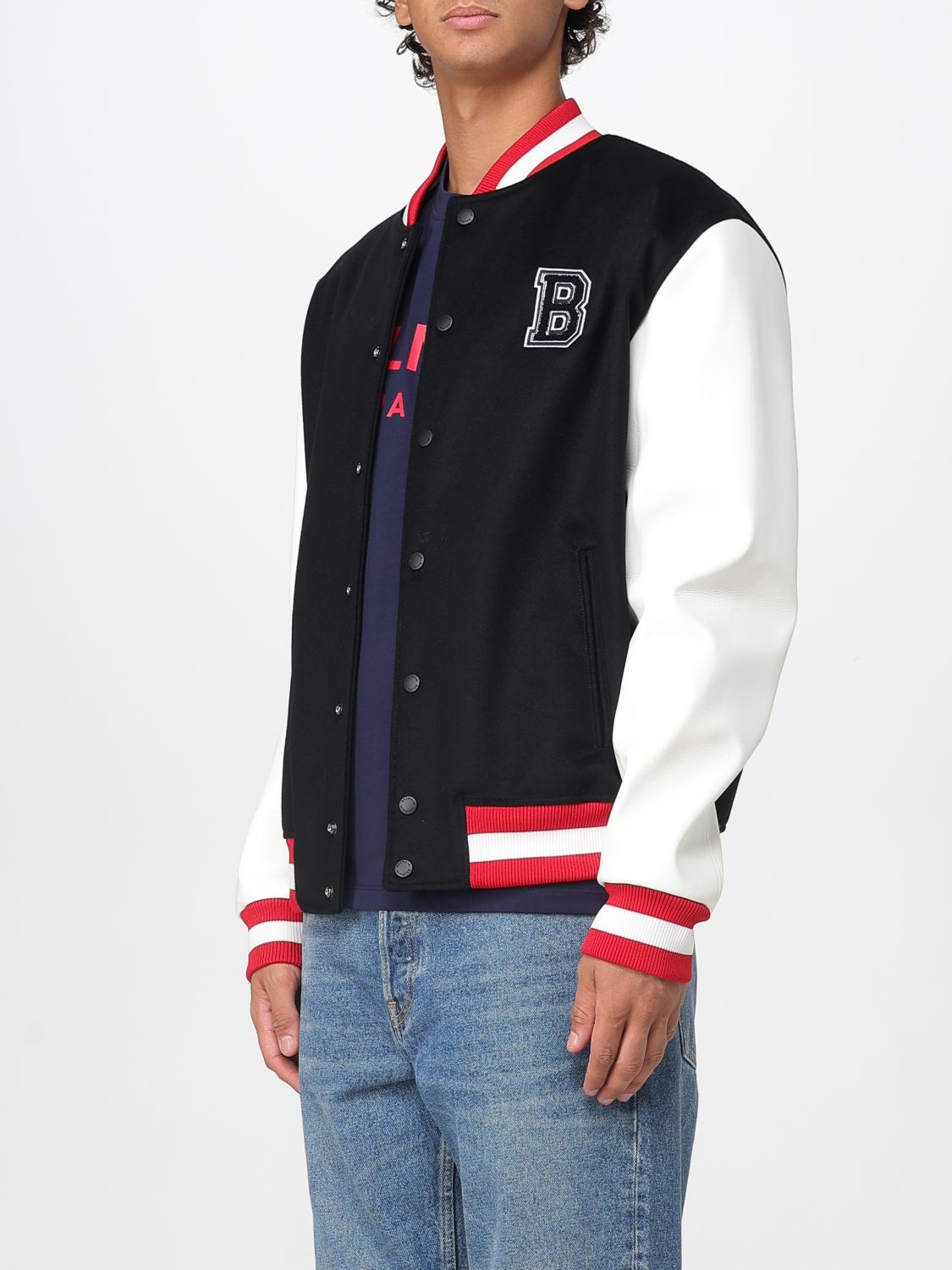 Varsity bomber jacket - Black