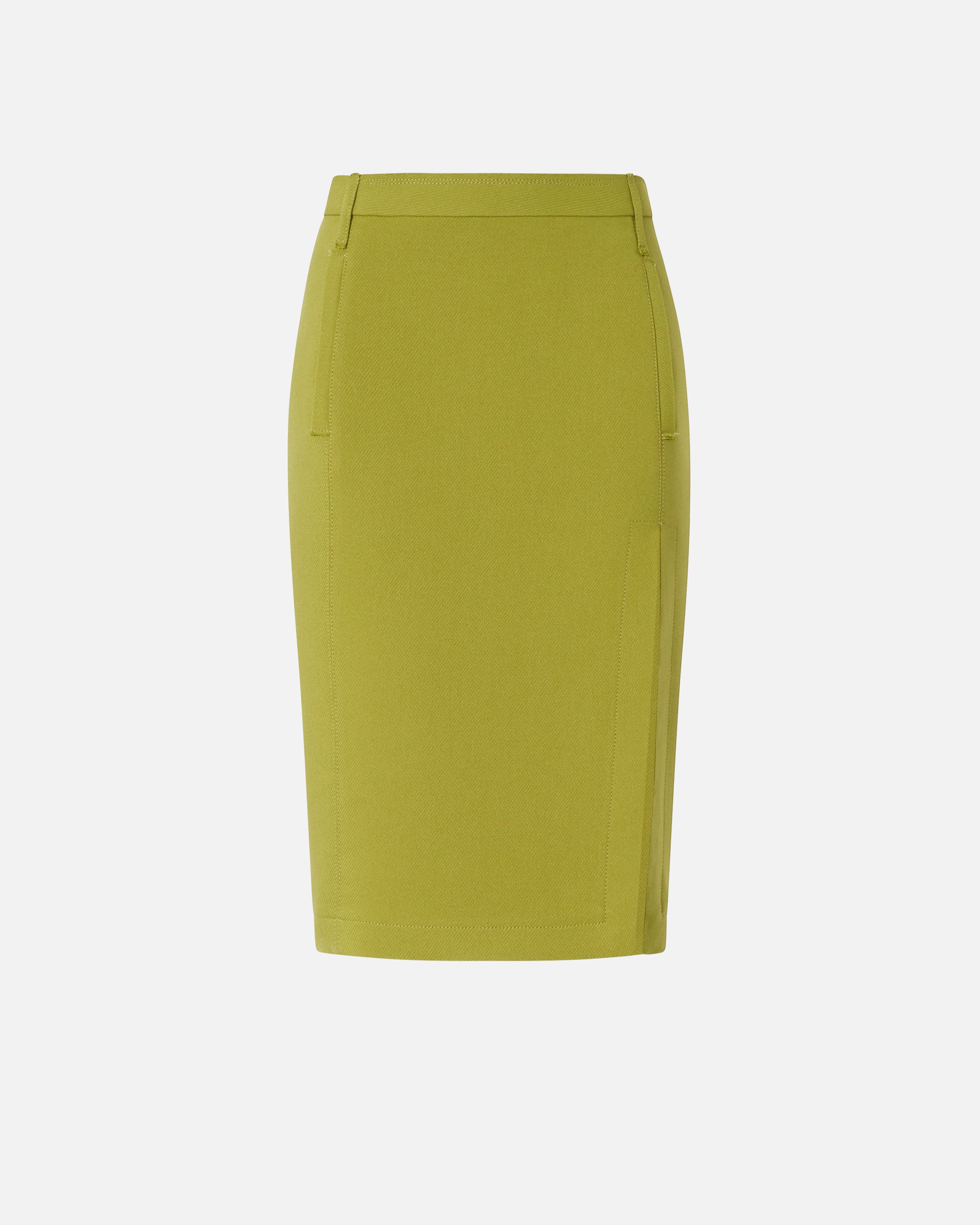 Slim-fitting calf-length skirt with slit - 36