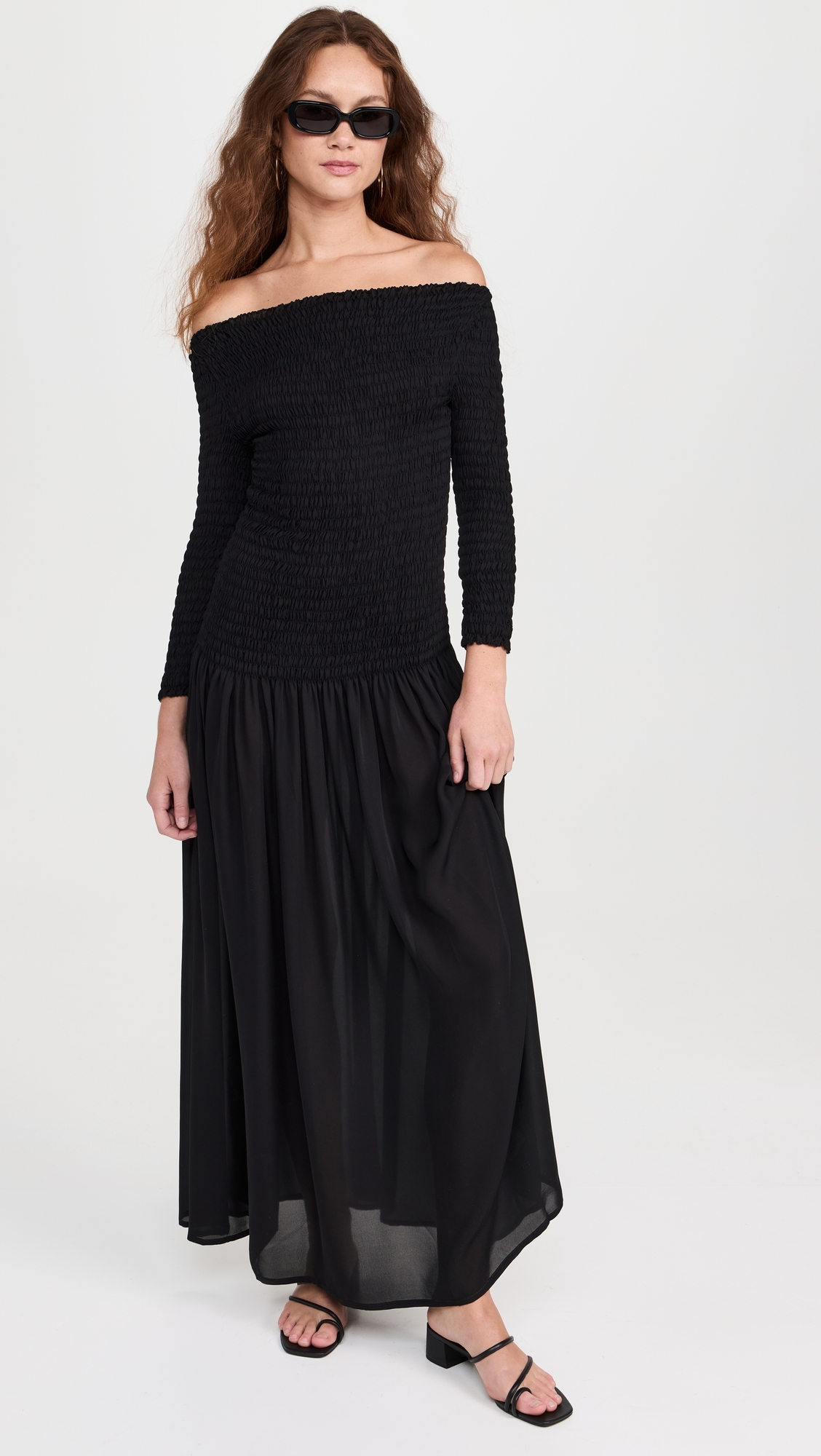 Amandine Silk Maxi Dress Black
