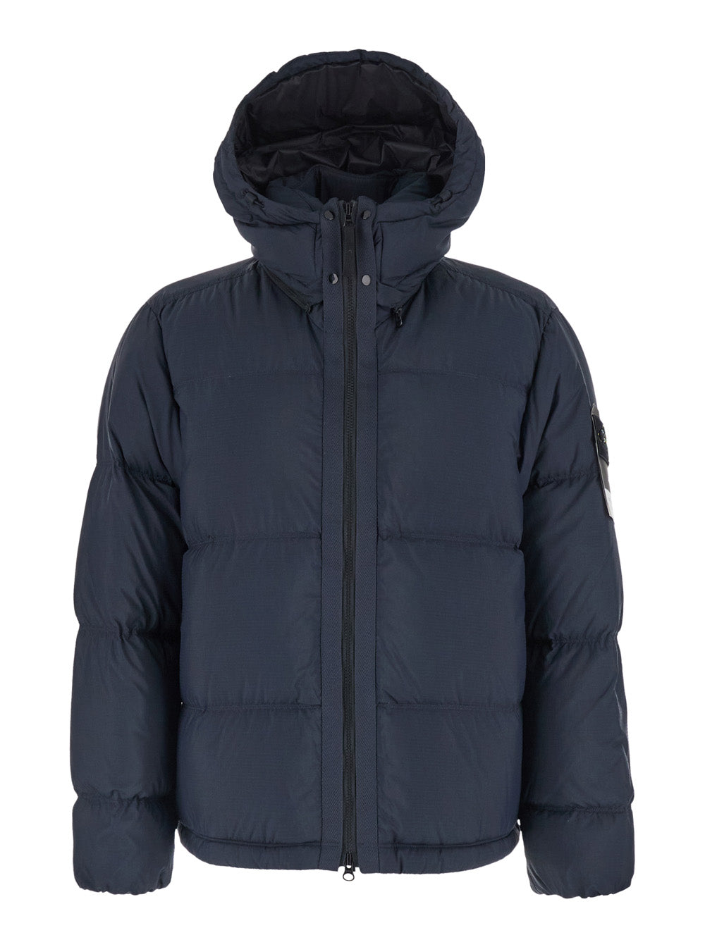 Quilted Down Down Jacket — Navy