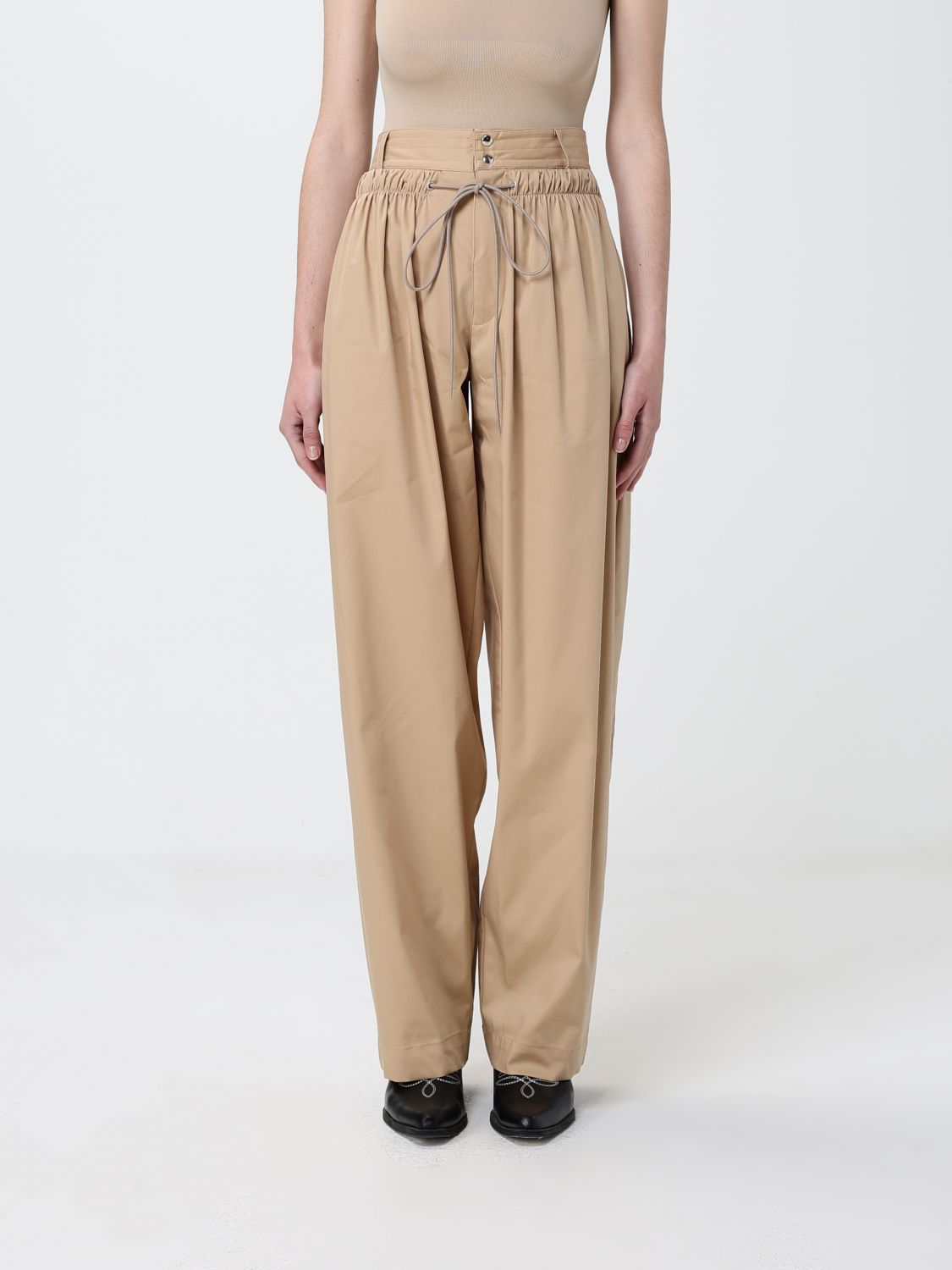 Pants Woman color Beige