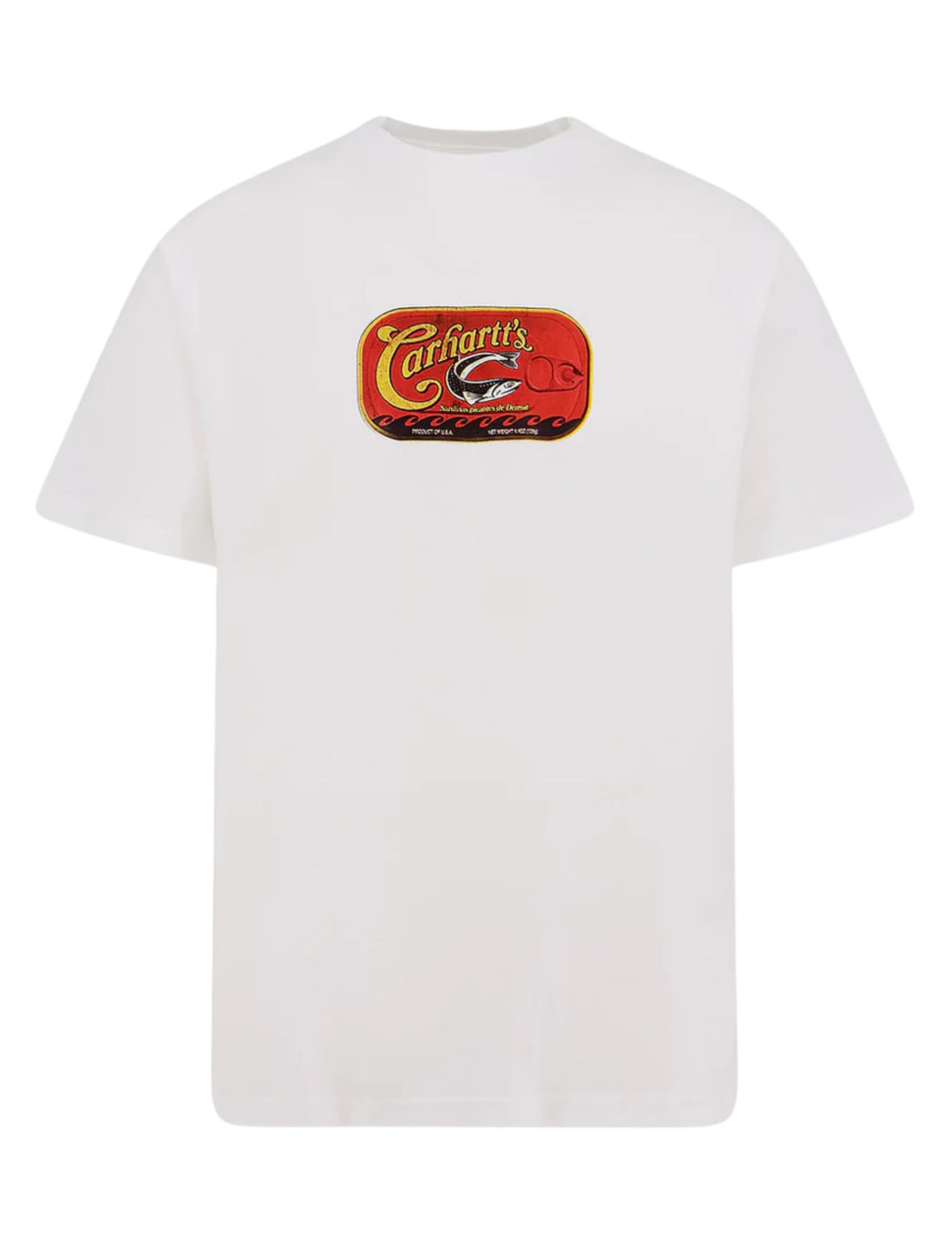 White Crewneck Printed T-Shirt