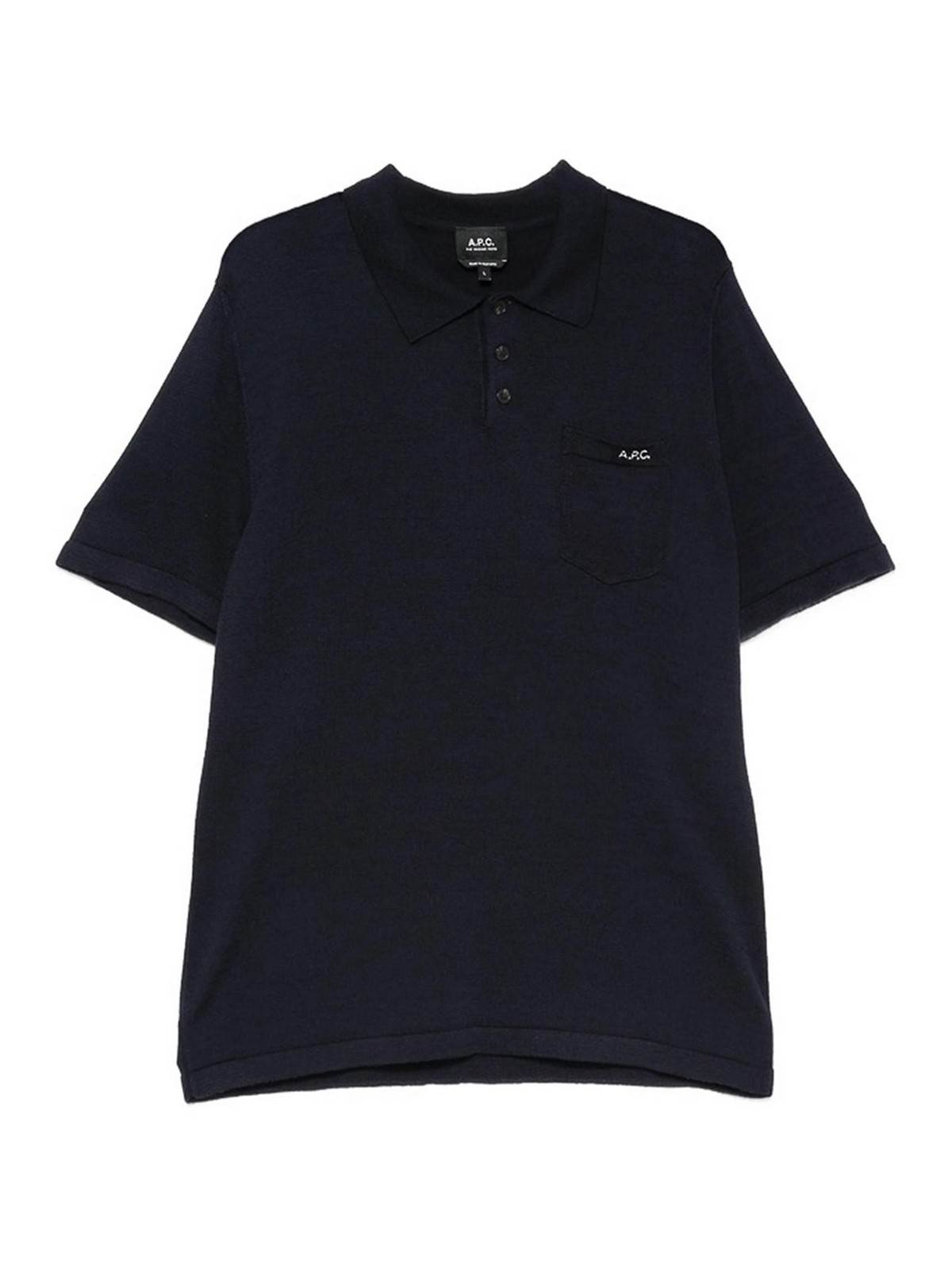 A. p.c. Gide Logo-embroidered Chest-pocket Polo Shirt
