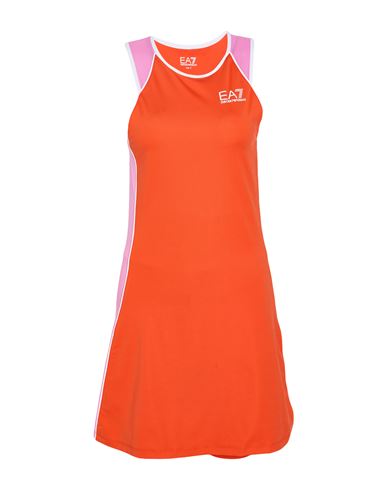 Woman Mini dress Orange Size M Polyester, Elastane