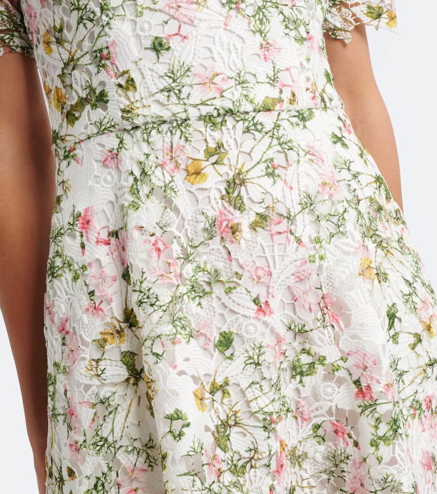 Floral lace midi dress