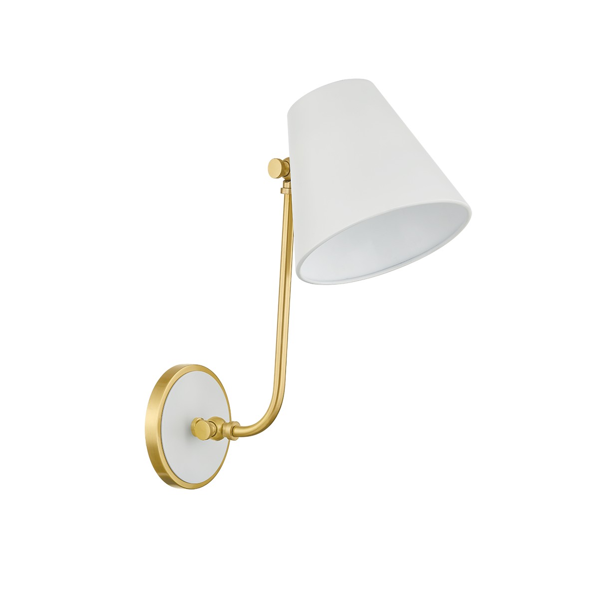 Georgann 1-Light Wall Sconce in Aged Brass with Soft White