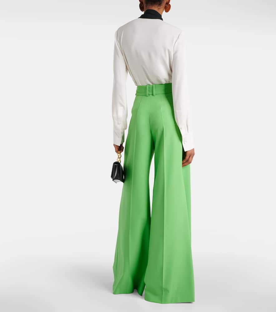 High-rise wide-leg pants