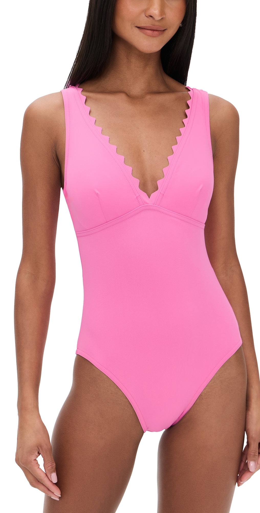 Ins V Neck Silent Underwire Tank Swimsuit Zinnia