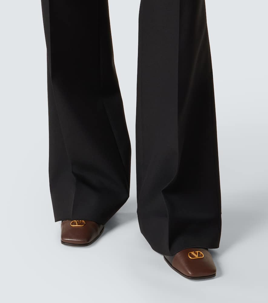 High-rise flared pants