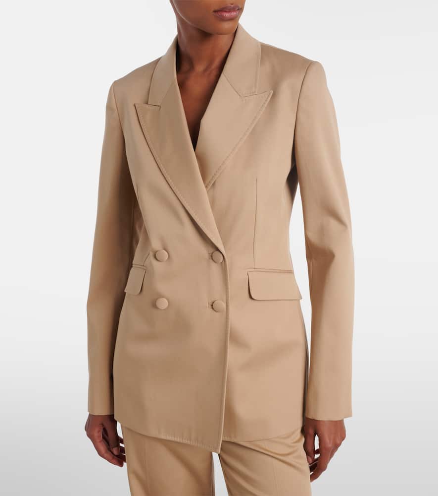 Angela double-breasted cotton blazer
