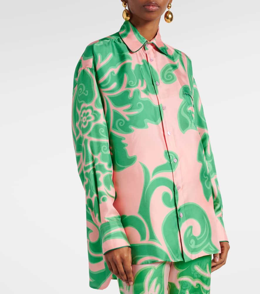 Printed silk blouse