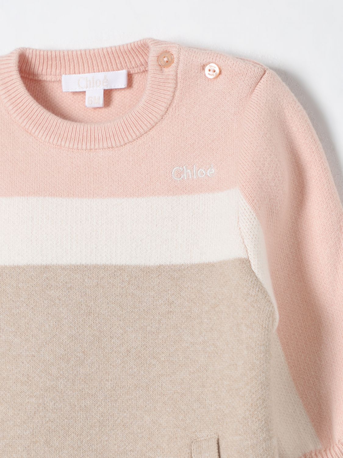 Romper CHLOÉ Kids color Pink