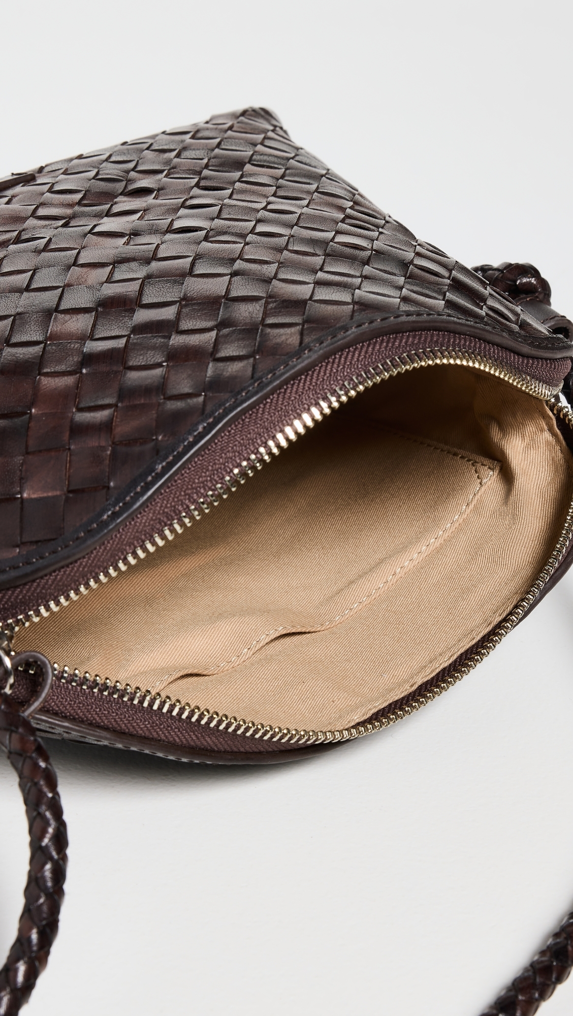 Mallory Woven Crossbody Bag Chocolate One Size