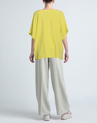 Woman Top Lime green Size 4 Acetate, Silk