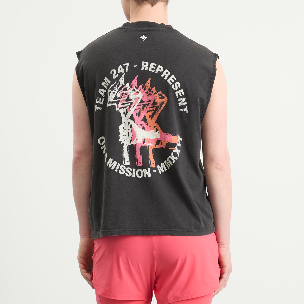 Men's Torch Crop Tank Washed Black