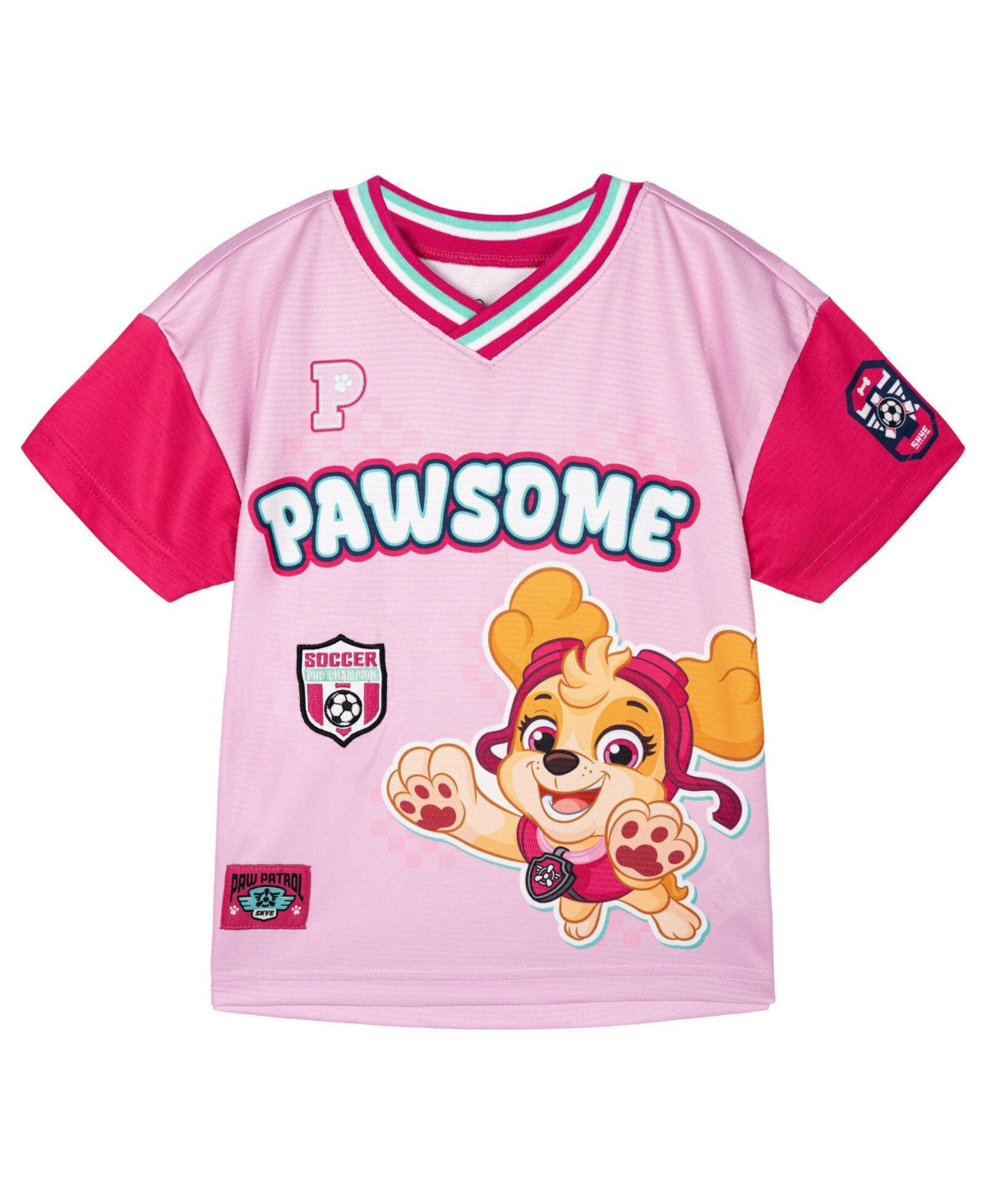 Boy's or Girl's (5-12) Athletic Short Sleeve Tee - Dark pink skye
