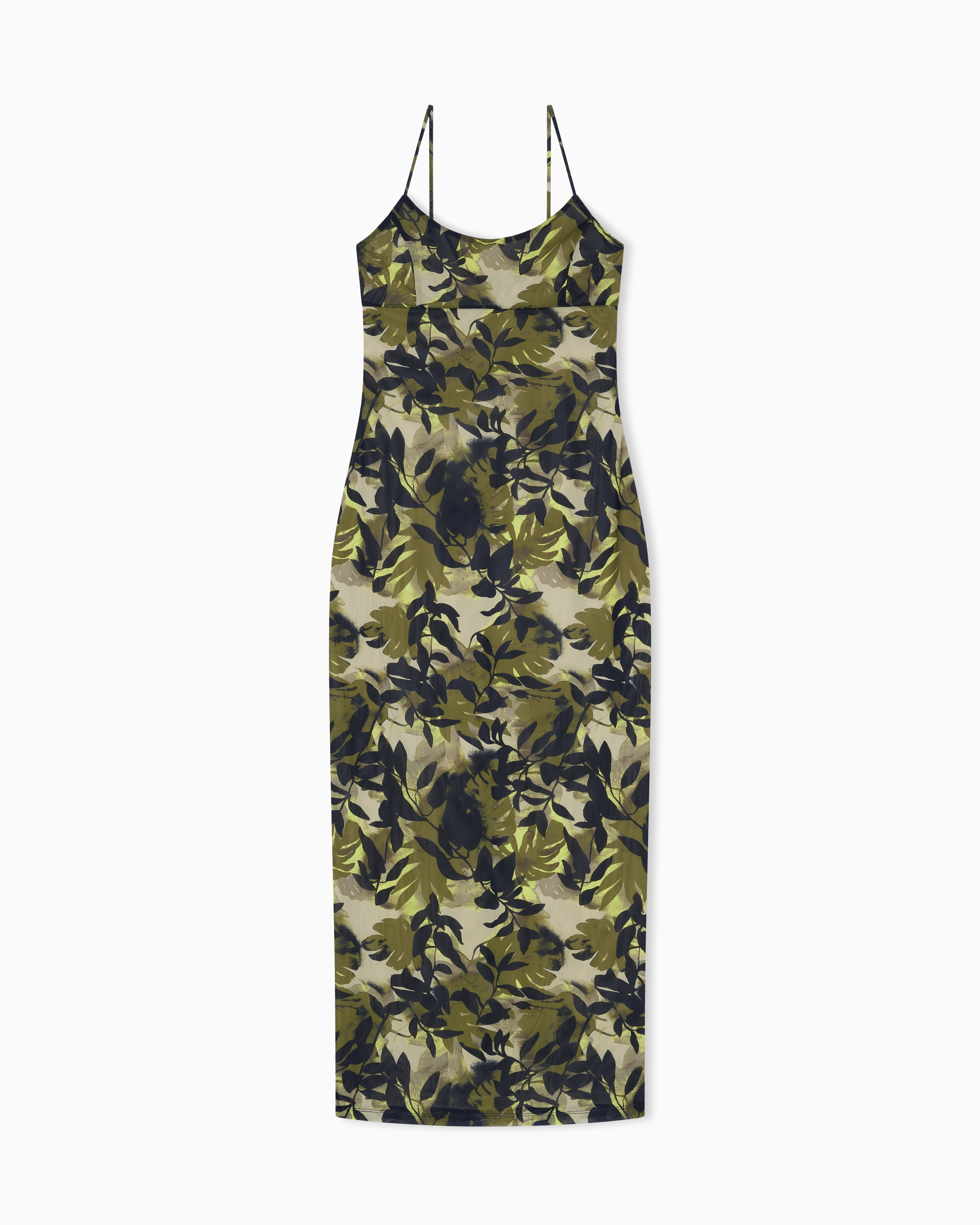 Maxi dress with thin straps