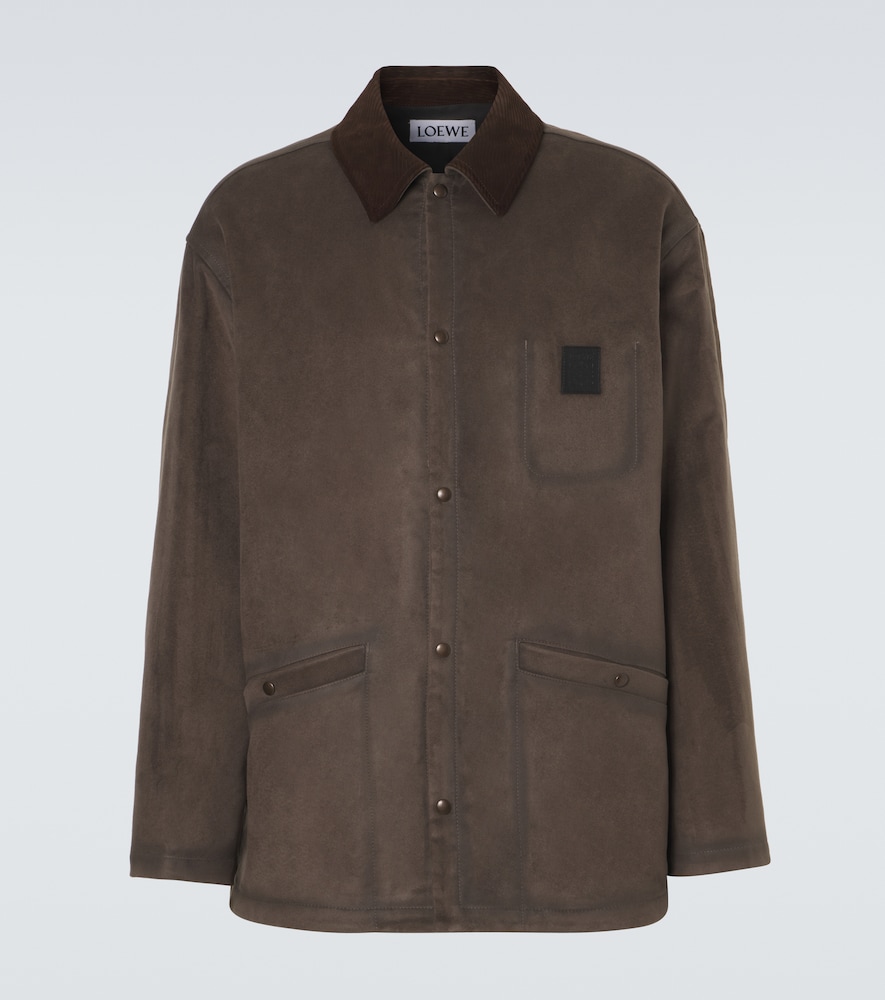 Suede-trimmed jacket