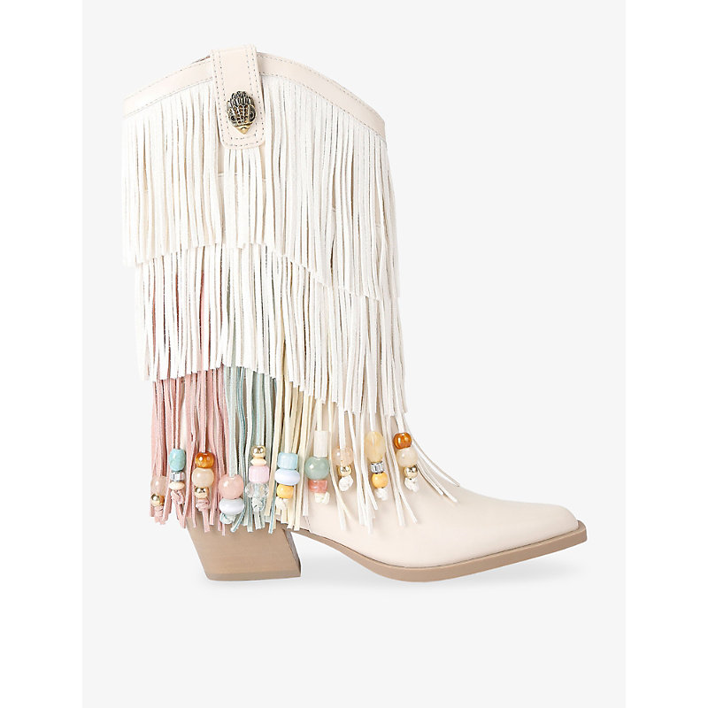 Womens Fringe Leather Cowboy Boots