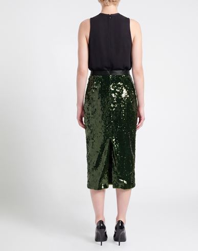 Woman Midi skirt Dark green Size 10 Polyester