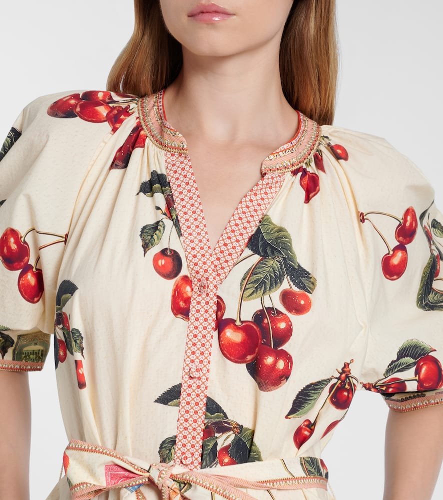 Notes From The Road printed cotton shirt dress