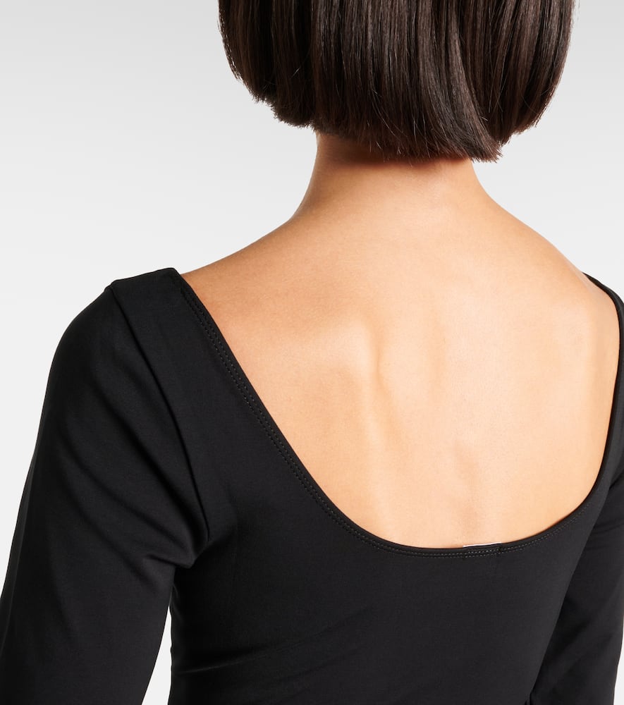 Cotton-blend jersey bodysuit