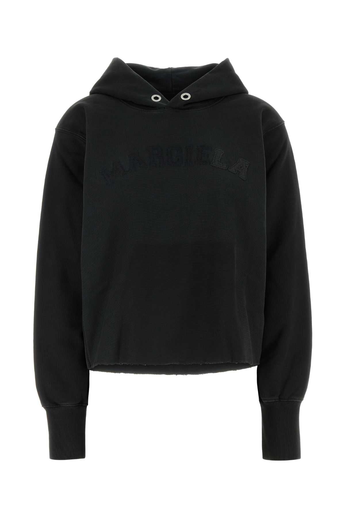 Cotton-Jersey Hoodie — Black