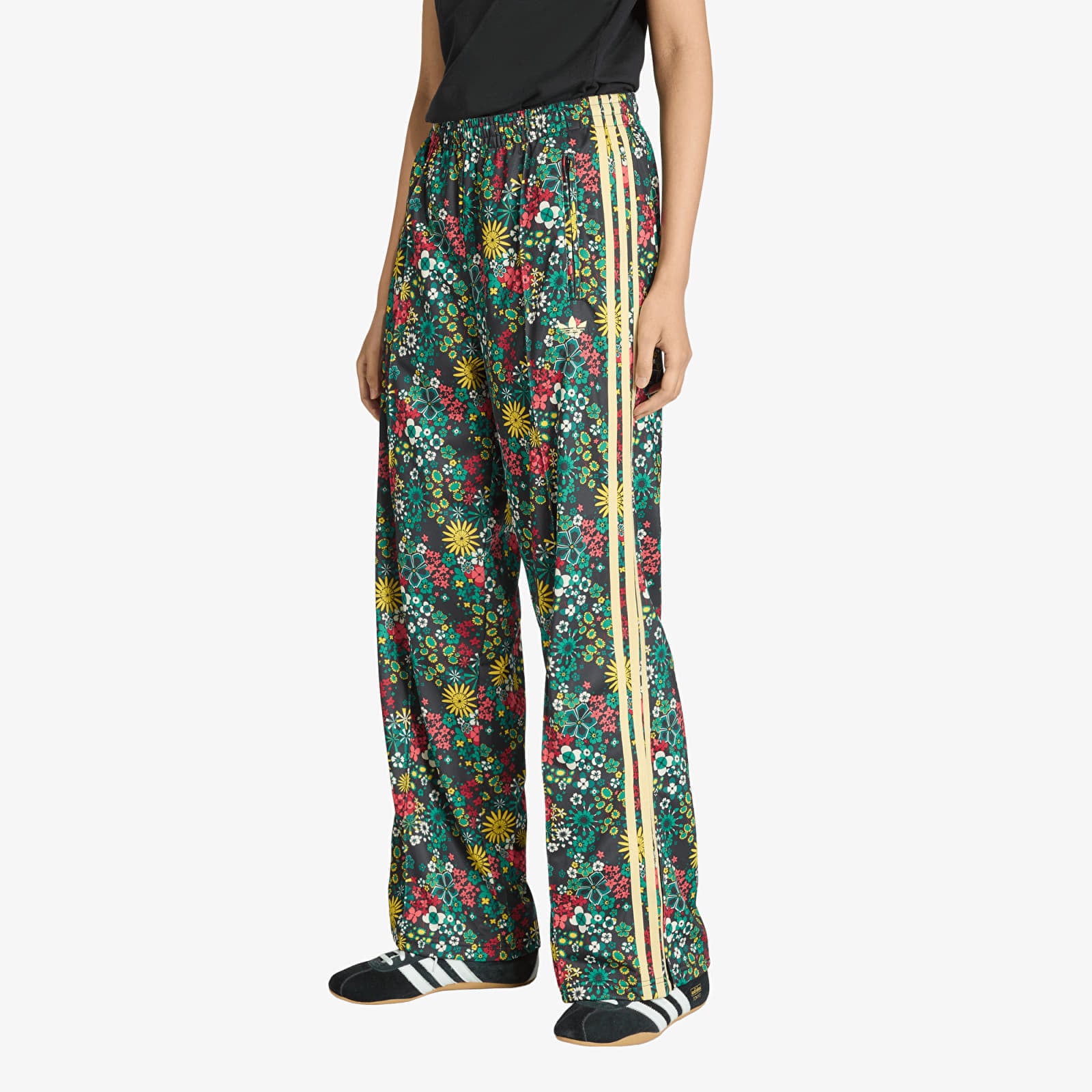 Pants adidas X Liberty London Firebird Tracksuit Bottoms Black/ Bold Green/ Collegiate Green- Eqt Yellow
