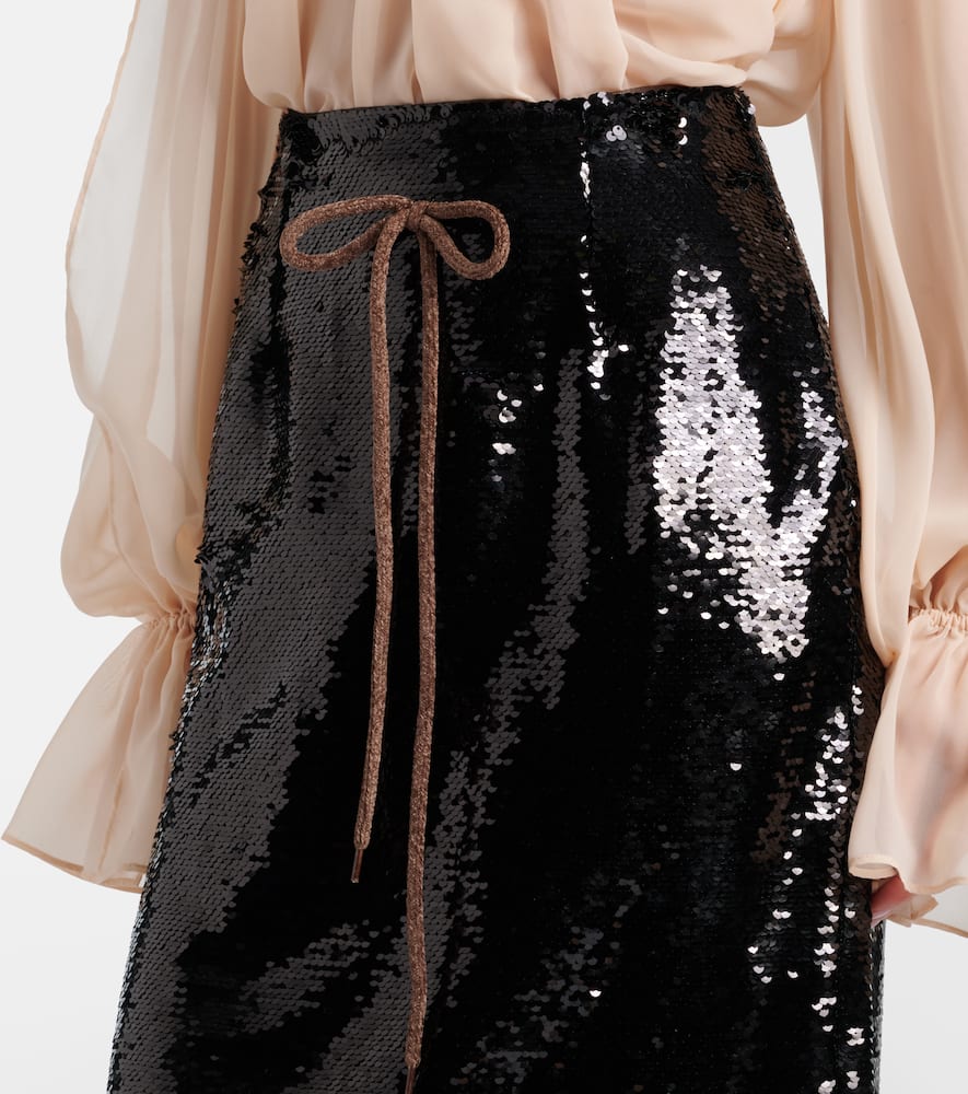Sequined pencil skirt