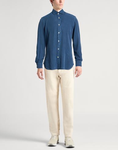 Man Shirt Navy Size 15 ½ Lyocell
