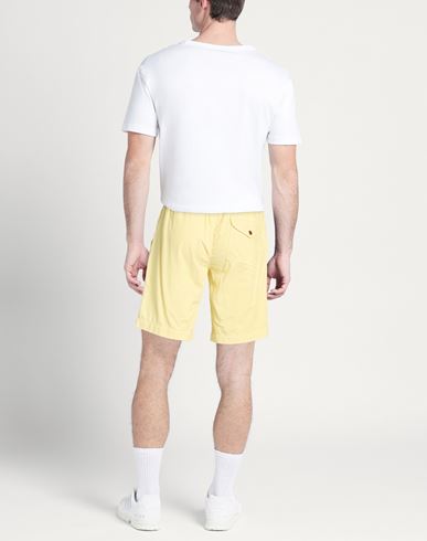 Man Shorts & Bermuda Shorts Yellow Size 31 Cotton
