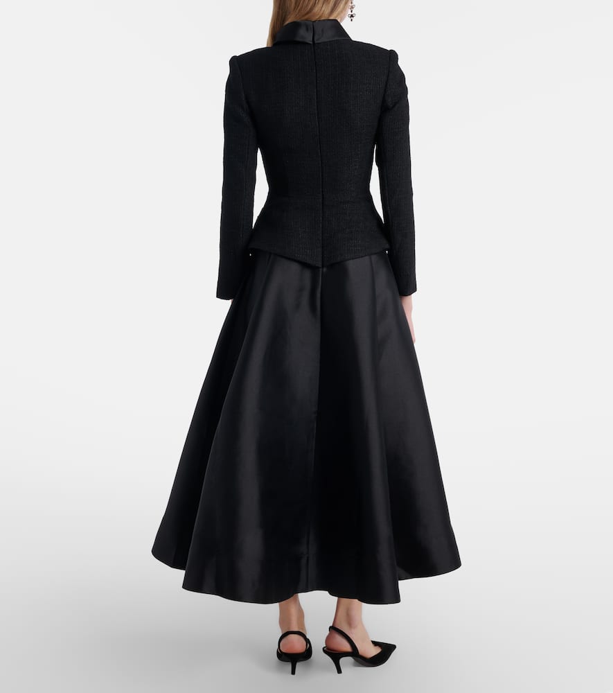 Bouclé taffeta midi dress