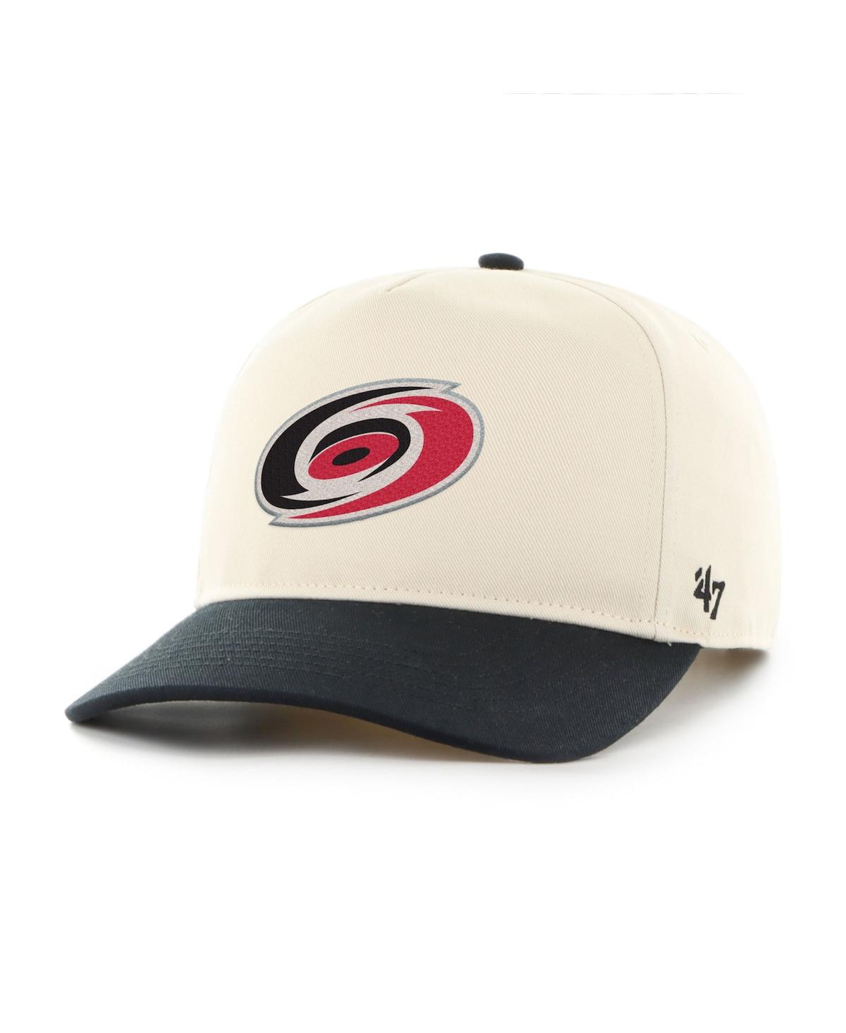 Men's Cream/Black Carolina Hurricanes Logo 2-Tone Hitch Adjustable Hat - Cream, Black