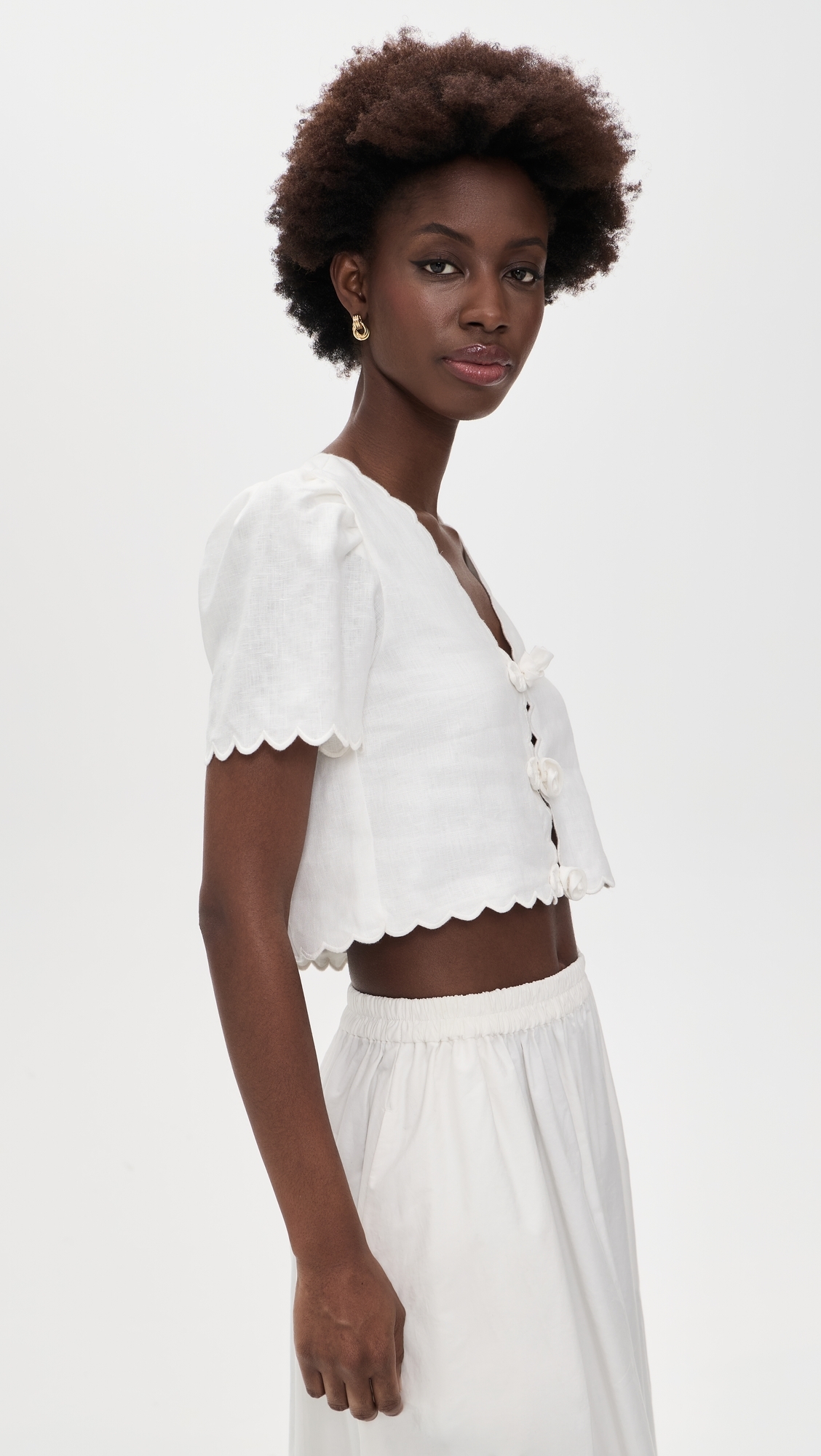 Roses Top Off-White