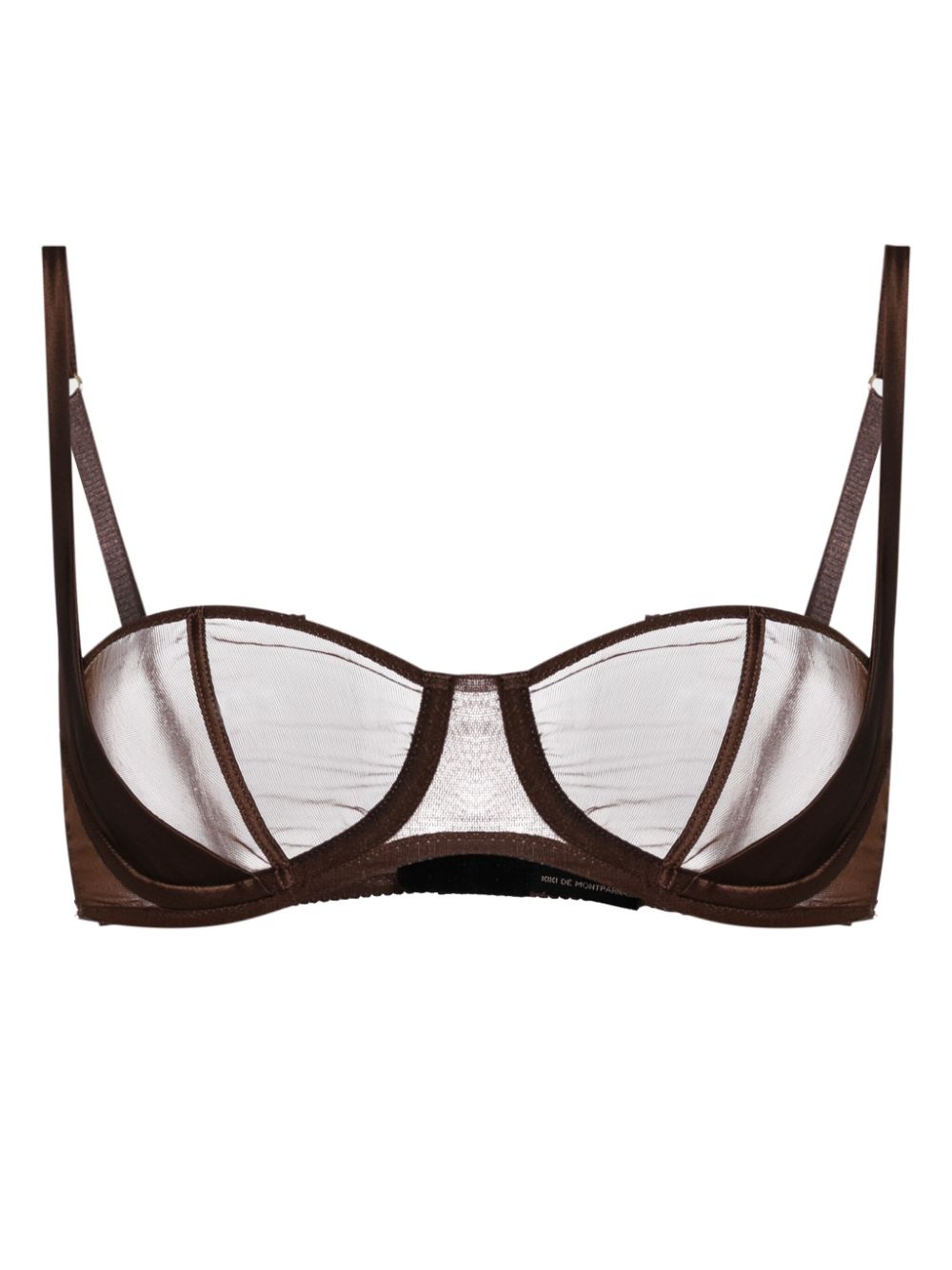Illusion balconette bra - Red