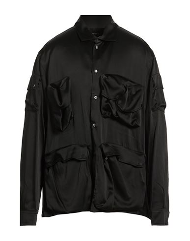 Man Shirt Black Size 34 Viscose